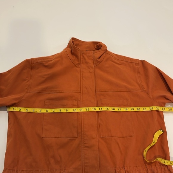 Liverpool Los Angeles Orange Zipper Drawstring Cinch Canvas Jacket - Picture 10 of 13